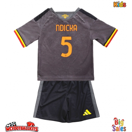 AS Roma Evan Ndicka #5 Replica Third Stadium Kit for Kids 2026-27 Short Sleeve (+ pants)